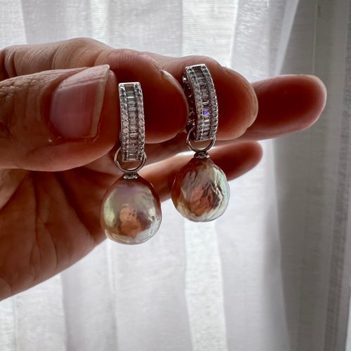 Ellajo Bijoux 璀璨光語 天然巴洛克珍珠耳環