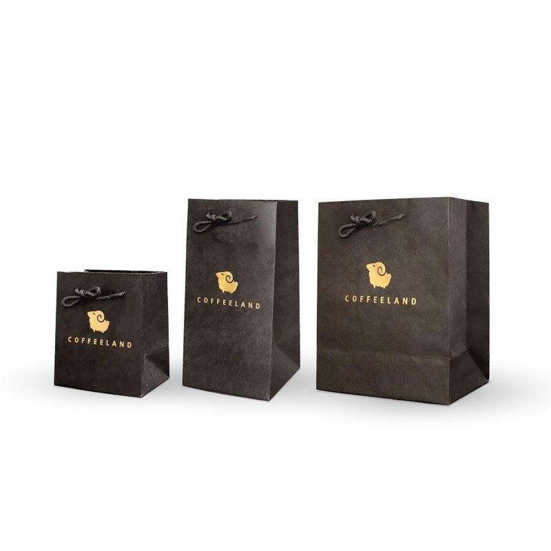 COFFEELAND | 黑金質感提袋 - 小/中/大 - 咖啡/咖啡豆 - 新鮮食材 粉紅色