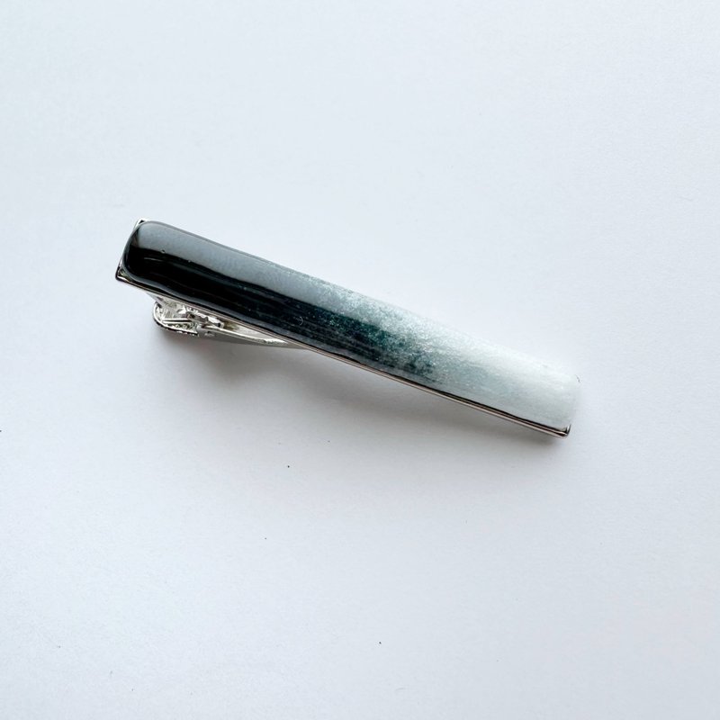 Gradation Tie Clip Onyx Cloisonne Tie Clip - เนคไท/ที่หนีบเนคไท - วัสดุอื่นๆ สีดำ