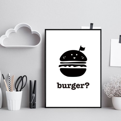 菠蘿選畫所 Burger - 漢堡/美式餐廳/家居/民宿/咖啡廳/工作室/送禮/佈置