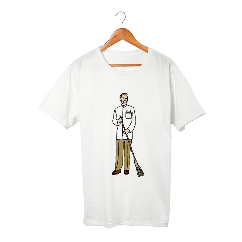 Ed T-shirt - เสื้อยืดผู้ชาย - ผ้าฝ้าย/ผ้าลินิน ขาว