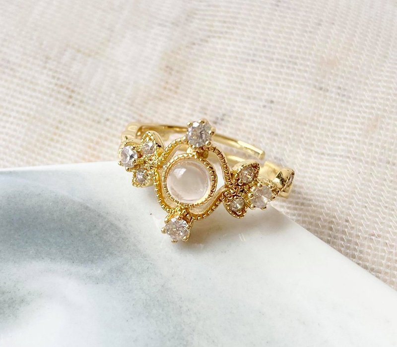 Moonstone labradorite <Stone> 925 sterling silver rings bare light Gemstone jewelry - แหวนทั่วไป - เครื่องเพชรพลอย สีใส