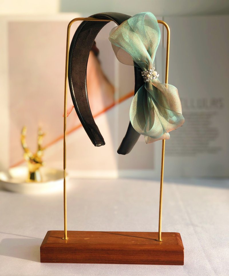 原創漸變色柔絲款髮箍 - 髮箍/髮帶 - 其他材質 綠色