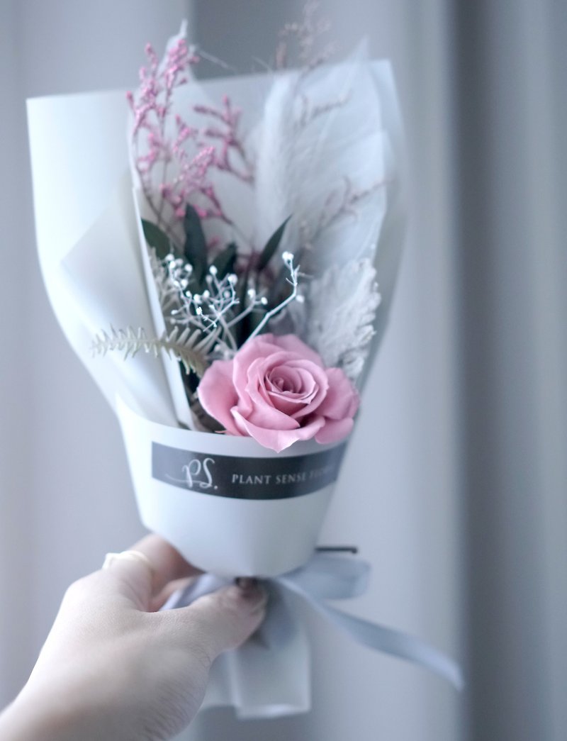 Classic Bouquet Tenderness Love Preserved Flower No Withered Rose Bouquet Bouquet - Dried Flowers & Bouquets - Plants & Flowers Pink