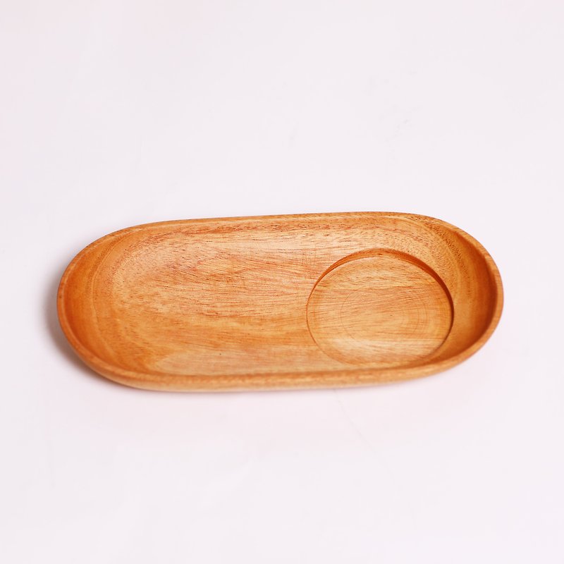 木製小判プレート - 小皿 - 木製 ブラウン