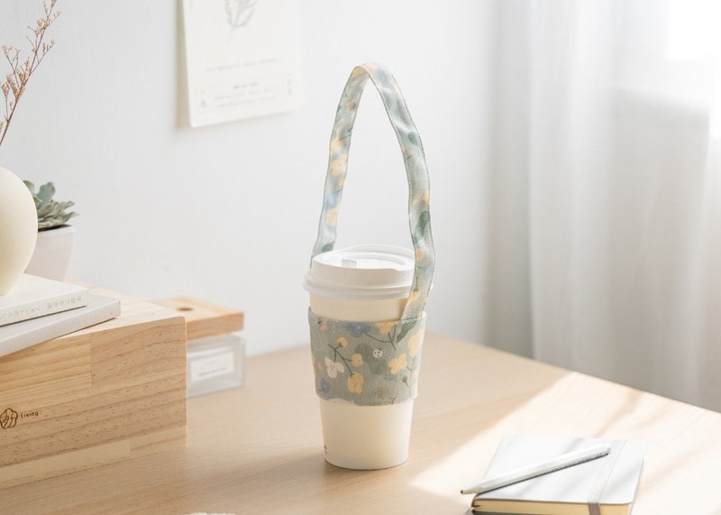 [Matcha Winter Arashi-Lightweight Beverage Bag] Beverage Cup Cover/Lightweight Storage - Beverage Holders & Bags - Polyester Green