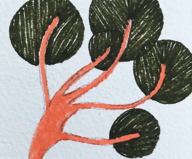 手描きの木 手描き作品イラストデコレーション大きな木の品質が風景に変化することを願って 手のひらの体温は丸い ショップ Chuhsienchuhsien ポスター 絵 Pinkoi