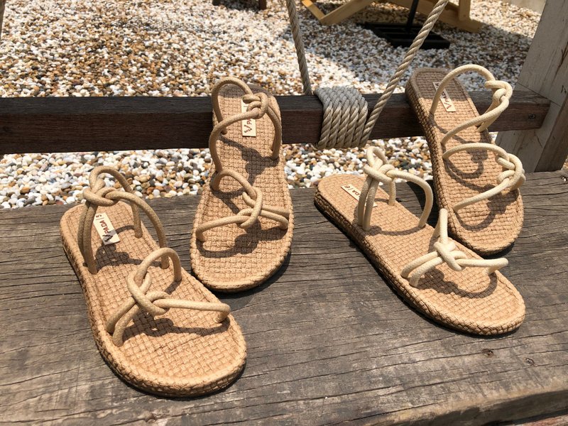 Rope sandals - Slippers - Cotton & Hemp White