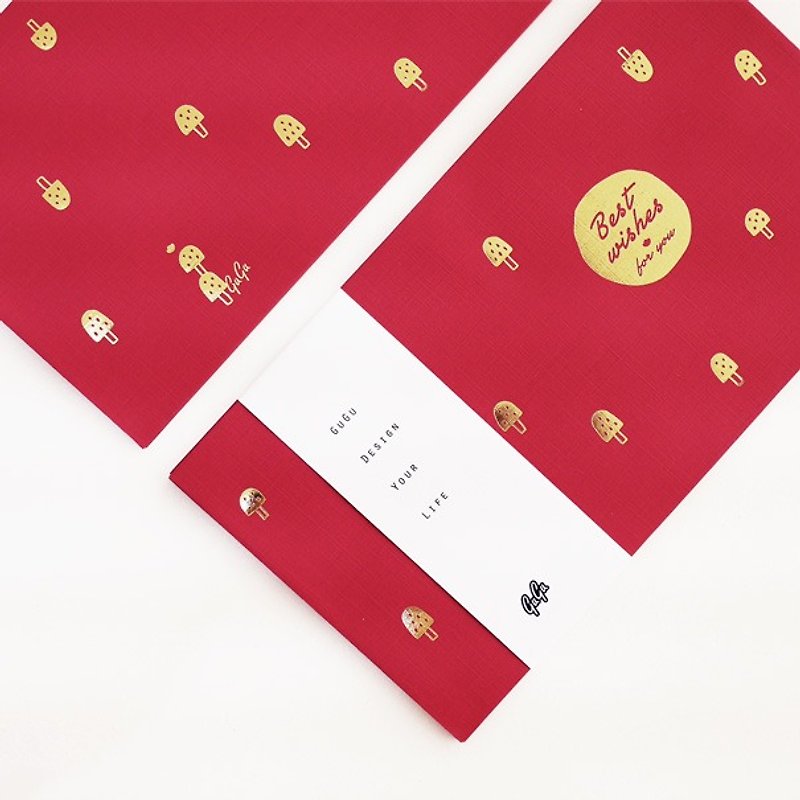 レッドきしみの赤いパケット |ゴールドマッシュルームの赤いパケット - ご祝儀袋・ポチ袋 - 紙 レッド