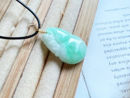 Pine St. Jewelry 松樹街輕奢珠寶 18K純金 天然緬甸A貨翡翠陽綠如意 吊墜