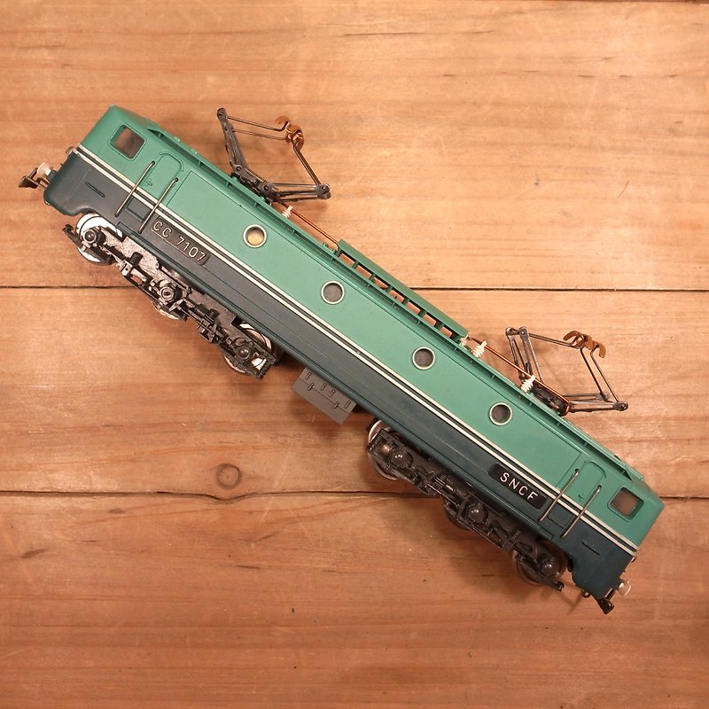 Old bone French Jouef train model G VINTAGE - Items for Display - Plastic Green