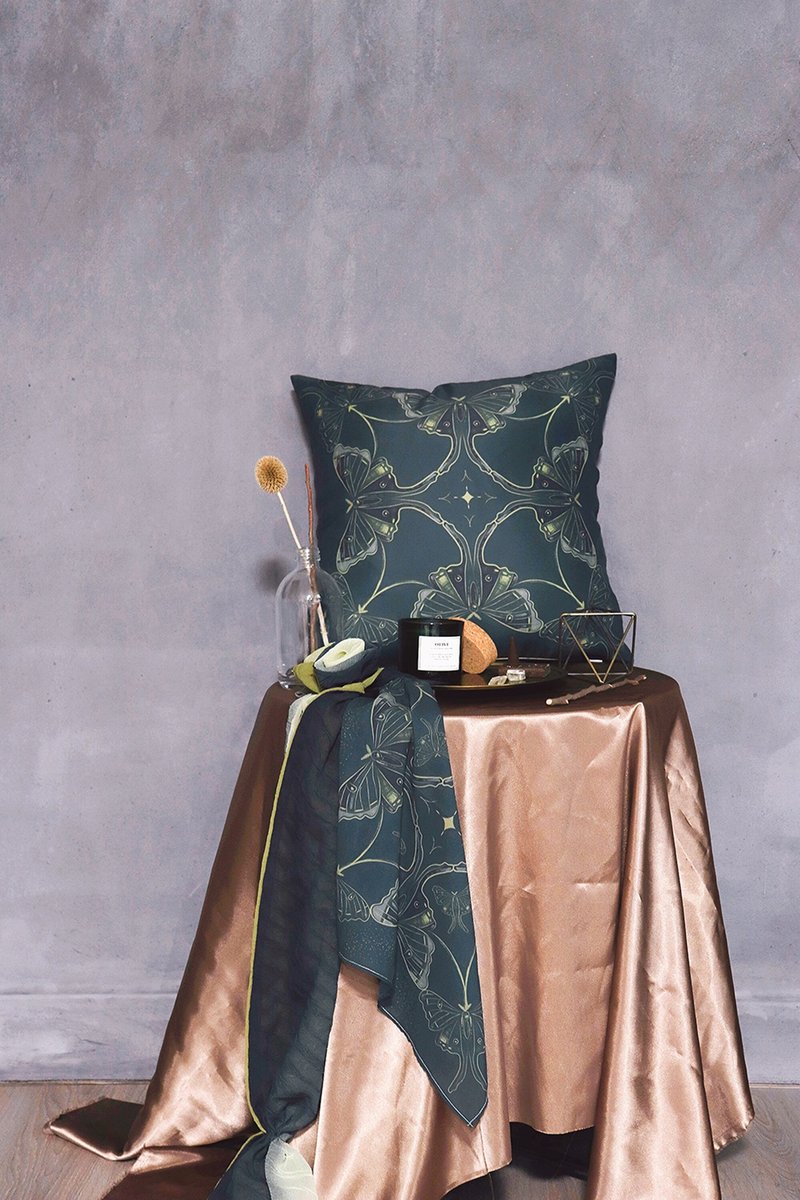 Insect Cushion Cover – Moth - Pillows & Cushions - Polyester Green