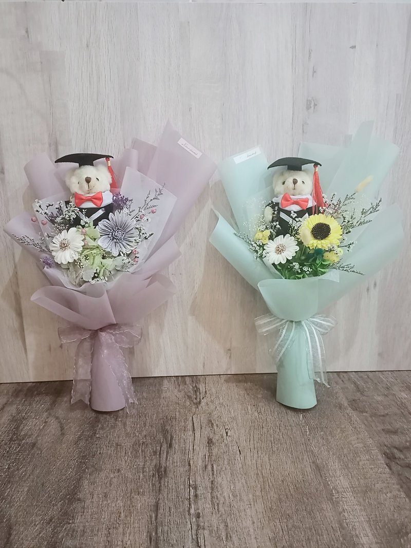 畢業熊花束 乾燥花/畢業典禮/祝賀 - 乾燥花/永生花 - 植物．花 