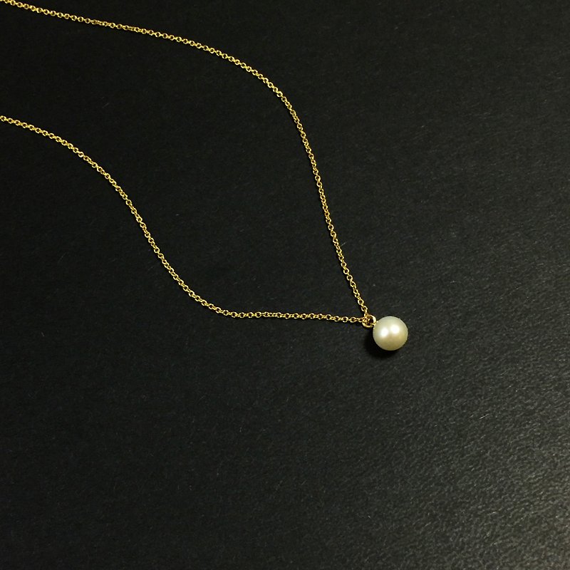 Classic Pearl Girl 14K Gold 1/20GF Gold Necklace Light Jewelry - Necklaces - Pearl Gold
