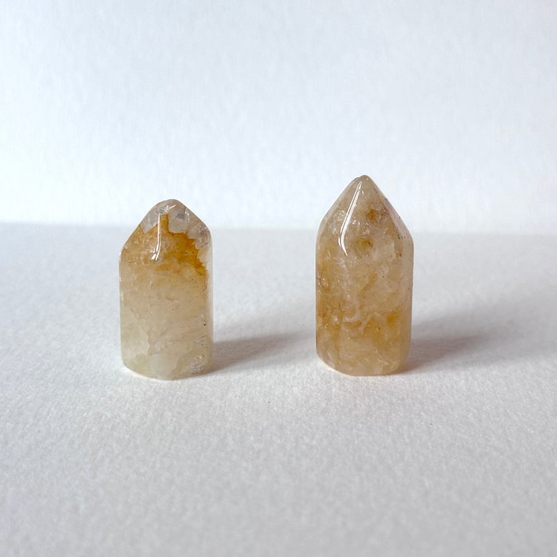 [Scorpio Sagittarius | November Birthstone] Citrine | Mini Hexagonal Pillar Healing Place for Office and Home - Items for Display - Crystal Yellow