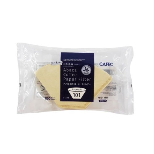 CAFEC 日本手沖咖啡器具 日本CAFEC 麻纖維棕色濾紙 扇形100張 / 共2款
