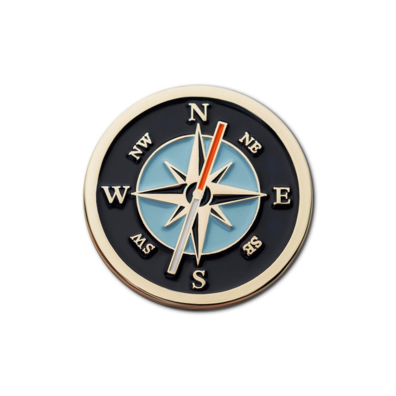 Enamel Pin Compass - 徽章/別針 - 琺瑯 多色