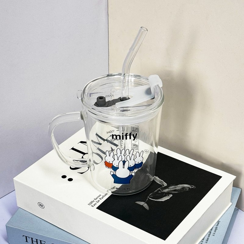 【Pinkoi x miffy】Faranci透明吸管刻度玻璃杯 可愛早餐杯 - 玻璃杯 - 玻璃 