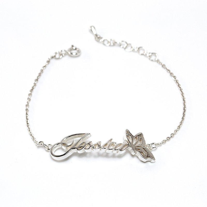 Letter Bracelet Order-Butterfly Style - Bracelets - Silver Gray