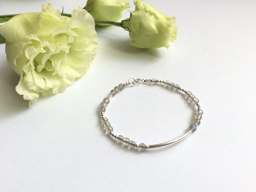 Ops手工飾品設計 Ops Labradorite bracelet -藍光拉長石/silver