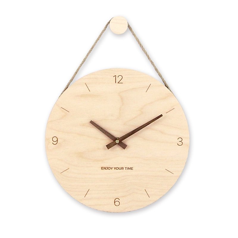iINDOORS Loft Clock. 30cm - Clocks - Wood Khaki