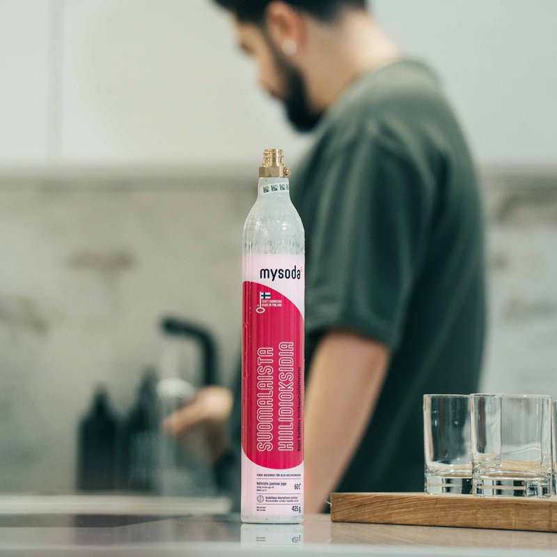 Finland [mysoda] 425g carbon dioxide exchange cylinder (empty bottle exchanged for full bottle) - เครื่องใช้ไฟฟ้าในครัว - วัสดุอื่นๆ สีใส