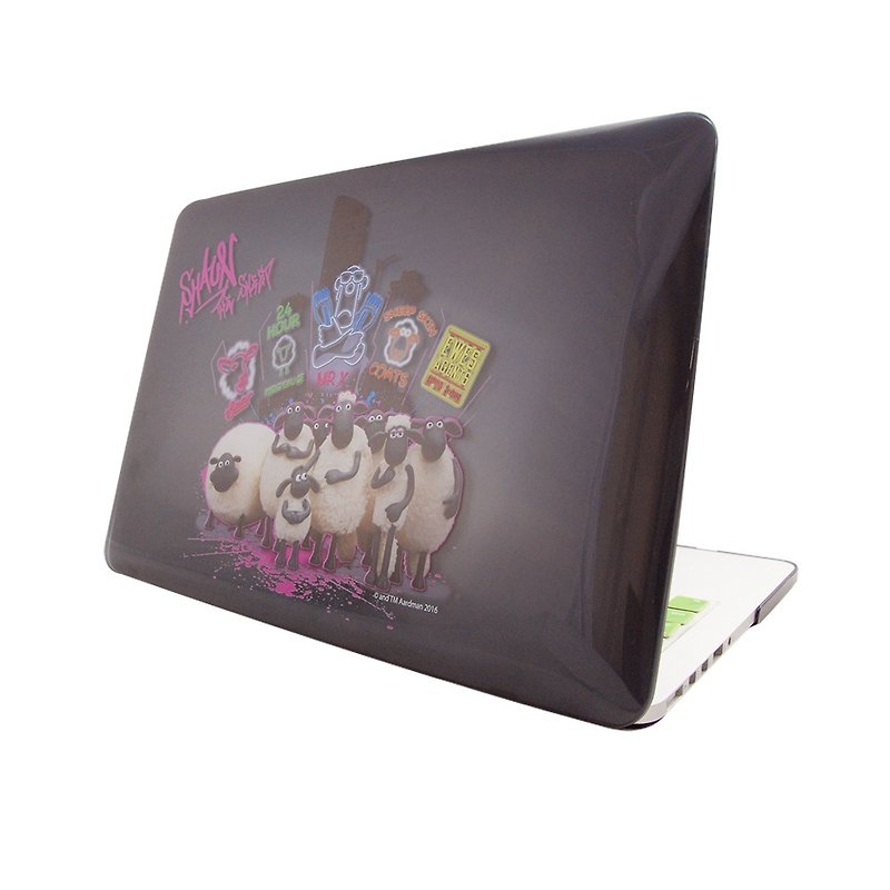 笑笑羊正版授權(Shaun The Sheep)-Macbook水晶殼：【勇闖天龍國】（黑）《Macbook 12吋/ Air 11.6吋 專用》 - 平板/電腦保護殼/保護貼 - 塑膠 黑色