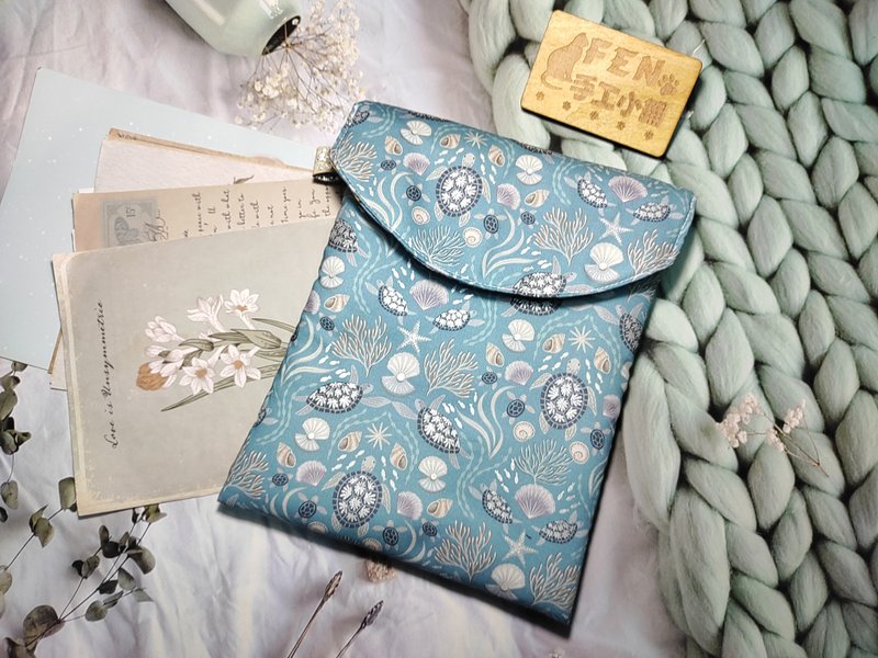 Bag series-American limited edition thin cotton full version pearlescent green hot Silver turtle style-7.8-inch e-book protective cover- - เคส/ซองมือถือ - ผ้าฝ้าย/ผ้าลินิน 