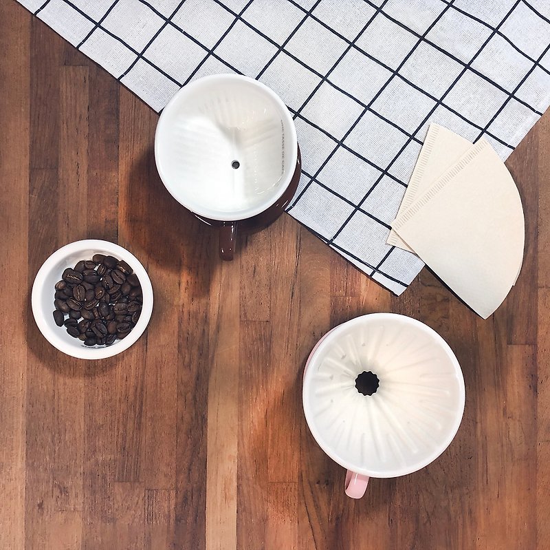 UN CAFE trapezoidal filter bowl - Coffee Pots & Accessories - Clay Khaki
