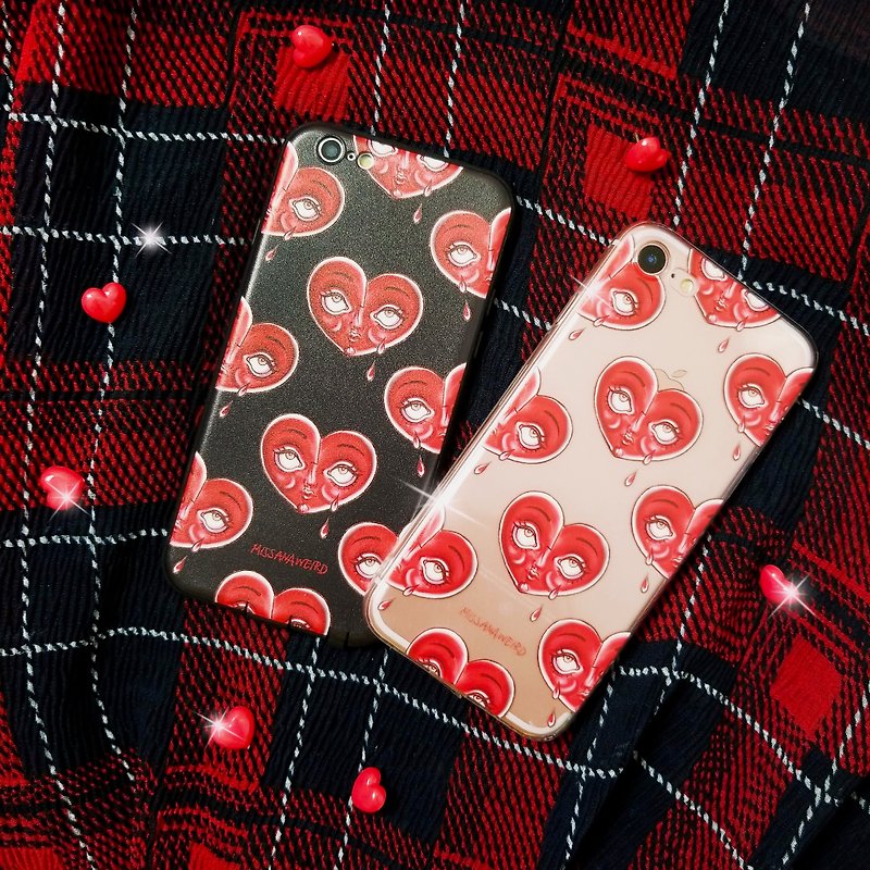 ***Clear stock item*** Dark sweet wind illustration crying heart (sad) Iphone - Phone Cases - Plastic Multicolor