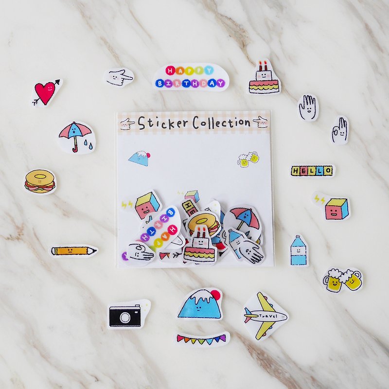 Comprehensive account/transparent sticker - Stickers - Paper Multicolor