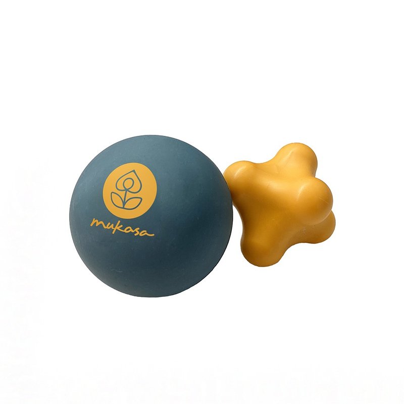 【Mukasa】Massage ball set (round ball + palm massage ball) - MUK-23537 - อุปกรณ์เสริมกีฬา - ยาง หลากหลายสี