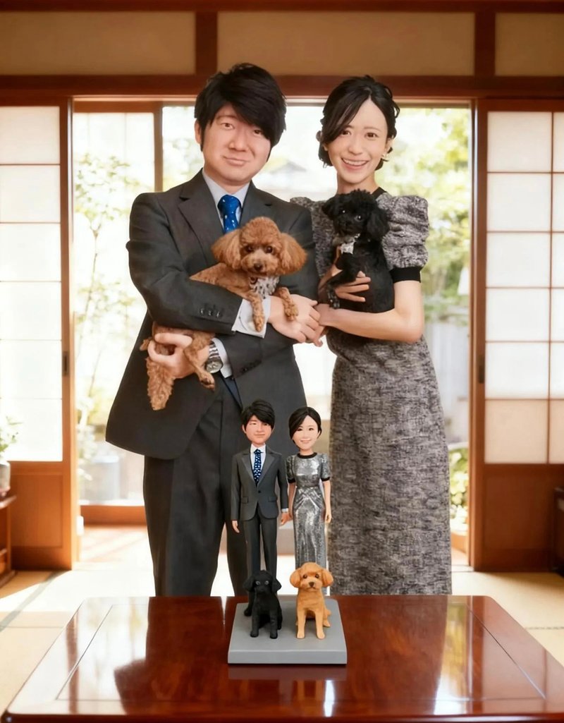 客製化人物公仔 結婚 周年紀念 禮物 訂製 人偶 人像畫 似顏繪 74 - 公仔/玩偶 - 黏土 多色