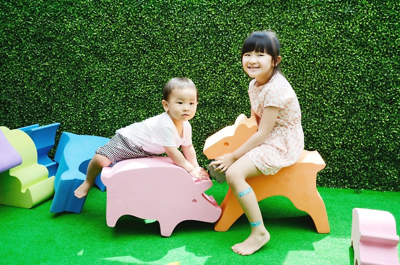Ecological Large Animals-Taiwan Wild Boar (100KG tolerant) - Kids' Furniture - Other Materials Pink