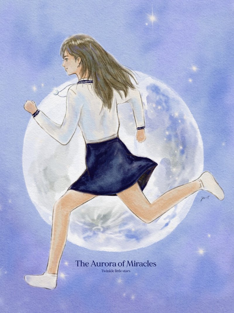 (GRIT) To the light of the moon postcard - 卡片/明信片 - 紙 