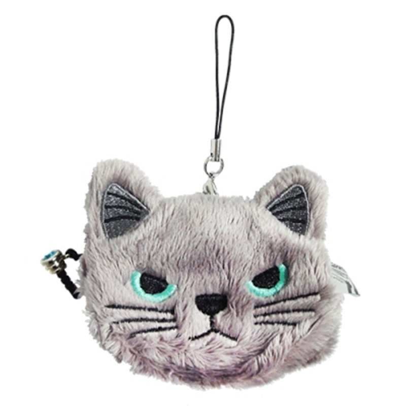 SCRATCH, Japanese Scratch Cat Fluff Reel Coin Purse_Gray SC1401204 - Other - Other Materials Black