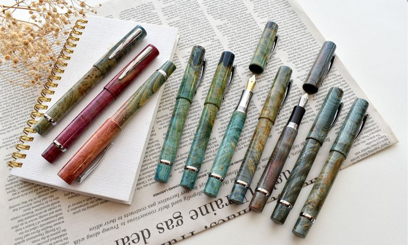 Mr. Cypress's cutting-edge craftsmanship [colorful cover] design fountain pen ~ the best gift - ปากกาหมึกซึม - ไม้ 