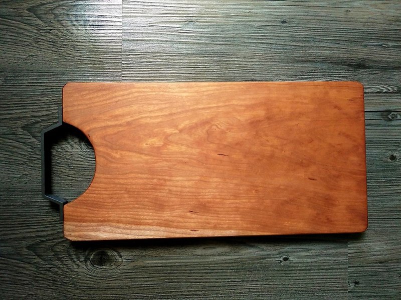 Cherry wood solid wood light food swing plate chopping board - ถาดเสิร์ฟ - ไม้ สีนำ้ตาล