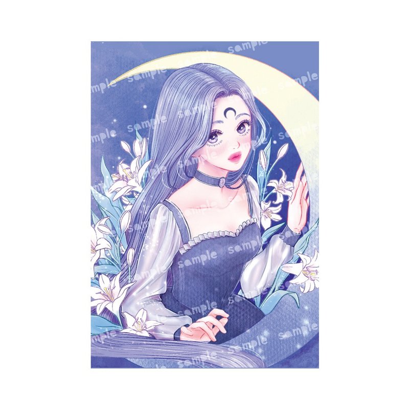 black moon postcard - 卡片/明信片 - 紙 