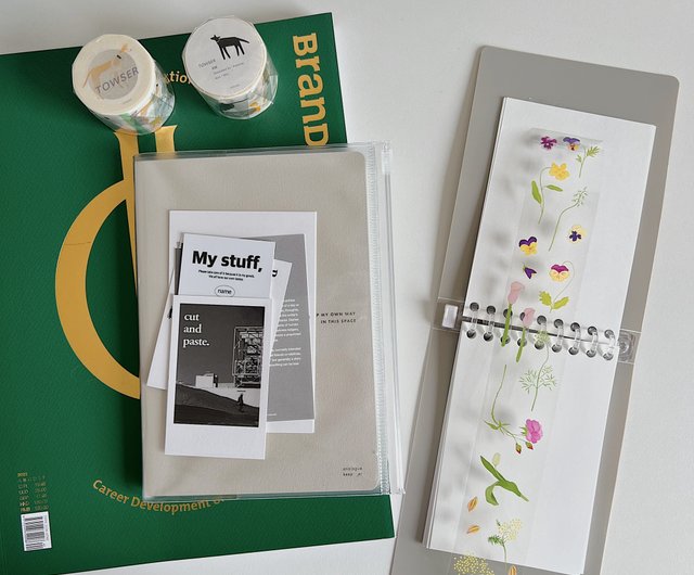 中古① 海外マスキングテープ 英字 4点セット PET 海外マステ