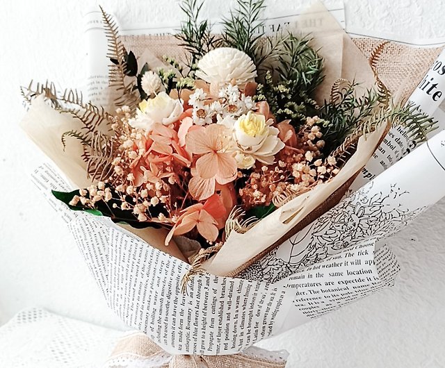 Dried Flower/Eternal Flower Bouquet-Ocean Whisper - Shop timeflower Dried  Flowers & Bouquets - Pinkoi