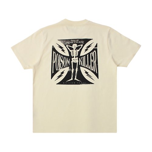 Knockout Shop 【Knockout】PENETRATE 聯名 POISON KILLER T恤 短T 鐵十字 白色