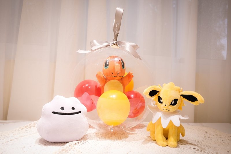 Balloon Bouquet [Pokémon Doll Style] Pidgey Ball Moon Gift/Birthday Gift/Confession Balloon - ตุ๊กตา - ผ้าฝ้าย/ผ้าลินิน 