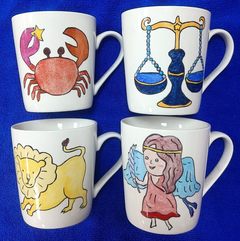 DIY painted 12 zodiac signs ceramic mug - Pottery & Glasswork - Porcelain 