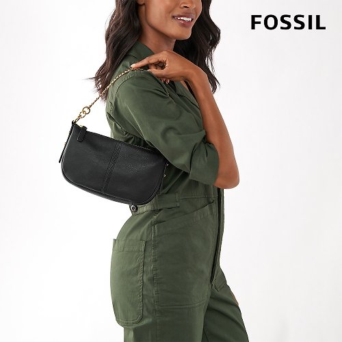 FOSSIL Jolie Leather Baguette Bag - Black ZB1877001 - Shop fossil