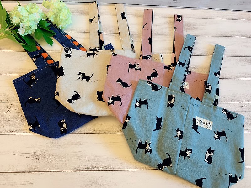 Two-cup bag/handbag/universal bag for cats - กระเป๋าถือ - ผ้าฝ้าย/ผ้าลินิน 