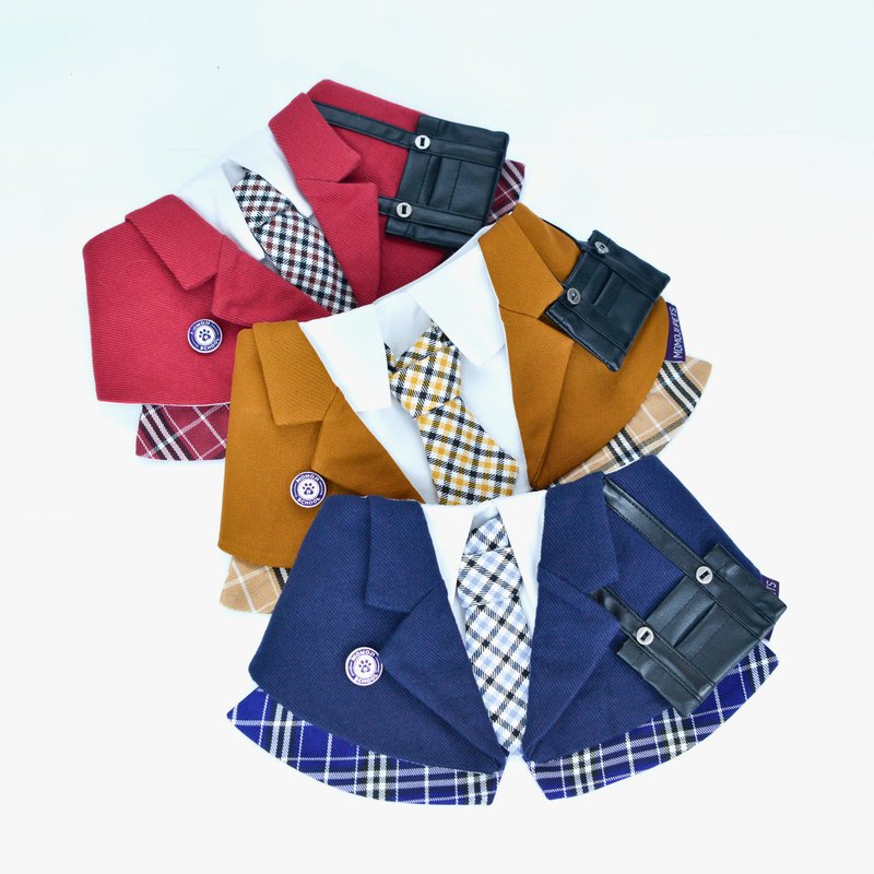 【MOMOJI】Pet Bib | Morrison Hill Boys - ชุดสัตว์เลี้ยง - เส้นใยสังเคราะห์ หลากหลายสี