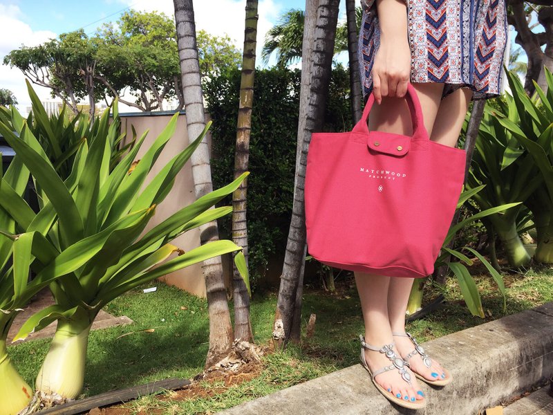 質感手提女包 vintage tote bag 帆布包 托特包 手提包 - 手提包/手提袋 - 其他材質 紅色