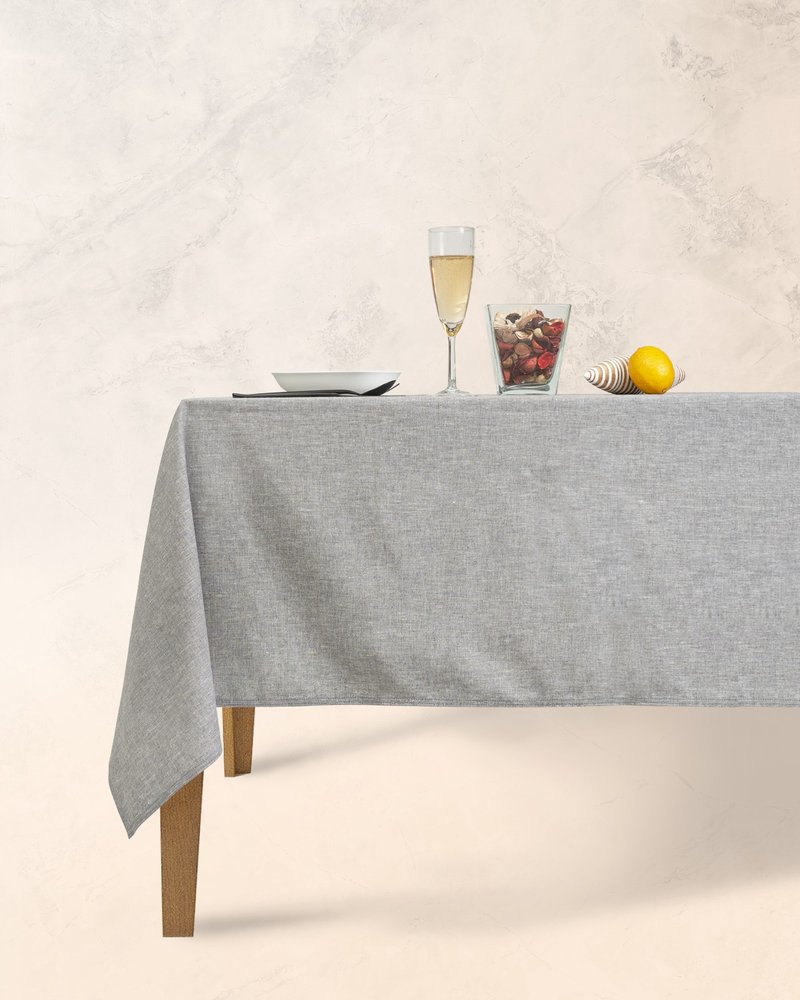 Han&Co. Table Cloth – ผ้าปูโต๊ะสี Graphite Grey 桌布 - โต๊ะอาหาร - ผ้าฝ้าย/ผ้าลินิน สีเทา