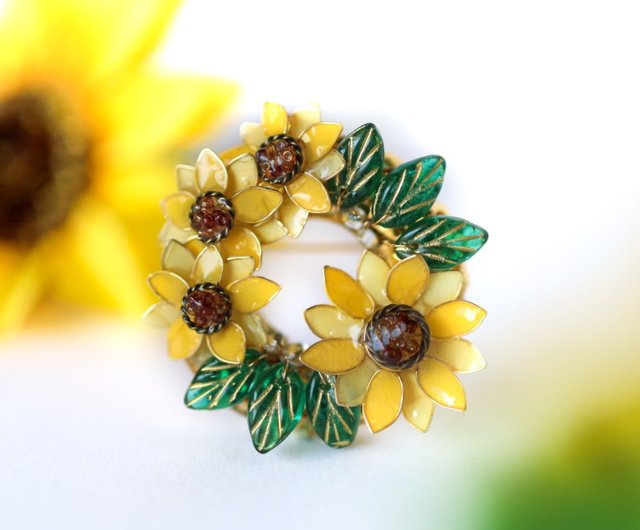 Sunflower Brooch orders UNIQUE!